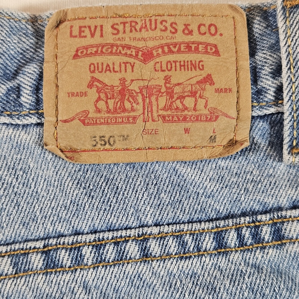 Vintage Levi's 550 Relaxed Fit Tapered Leg Jeans Womens 16 MIS M Blue Denim Y2K - Picture 4 of 12